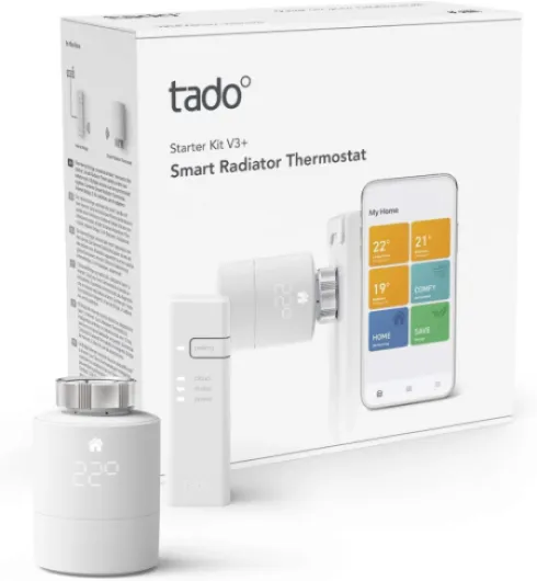 ° Smart Radiator Thermostat Starter Kit V3+ (Universal Mounting) – Intelligent Heating Control, Easy DIY Installation, Works with Amazon Alexa, Apple HomeKit, Google Assistant Starter Kits Modern and Minimalist