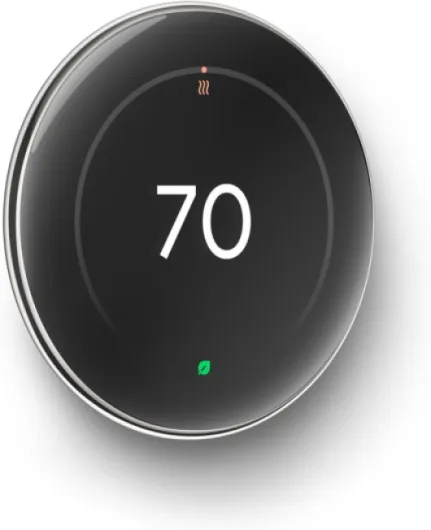 Nest Learning Thermostat Pro Edition with Temperature Sensor (4th Generation, 2024) Smart Energy Saving, Advanced Calibration, Adaptive Eco, Compatible with Alexa & Home (Polished Silver)