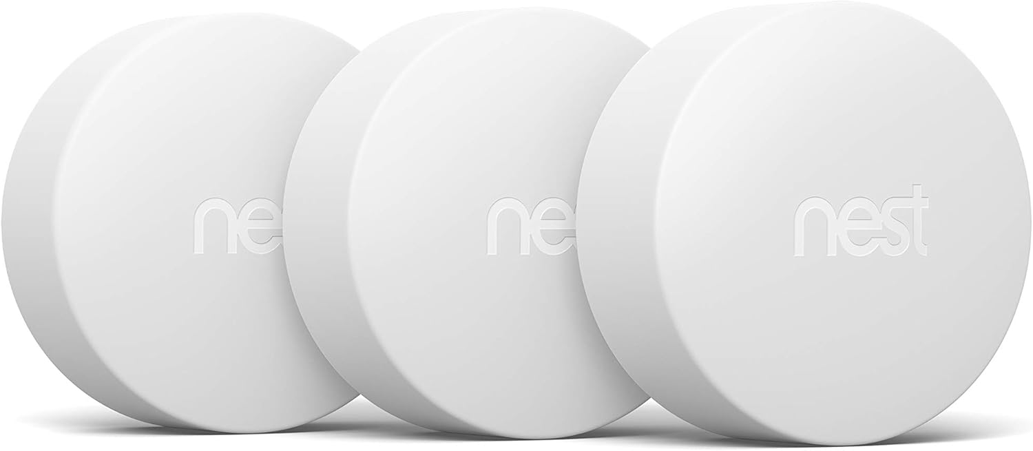 Nest Temperature Sensor 3 Count Pack - Nest Thermostat Sensor - Nest Sensor That Works with Nest Learning Thermostat and Nest Thermostat E - Smart Home
