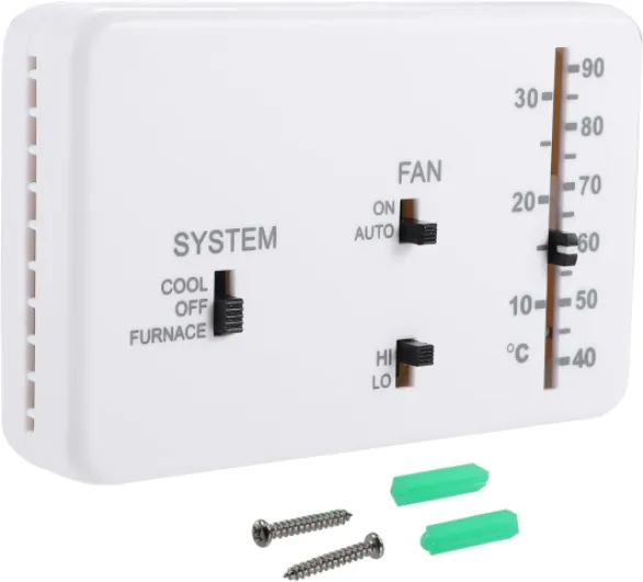 RV Analog Control Heating/Cooling Thermostat Kit for for Campers Motorhome/for Duo-Therm Thermostat RV Analog Control Heat/Cool / 40-90°F Temp on A/C and Furnace / 1 Set