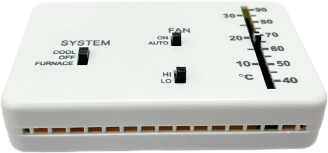 RV Thermostat, RV Analog Thermostat Replacement for Dometic (Cool Only/Furnace) 3106995.032, 12 VDC (White)