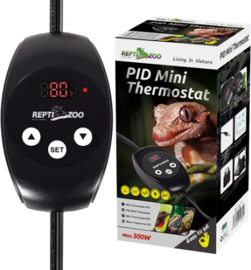 REPTIZOO Dimming Thermostat, PID Temperature Controller with Memory Function, Reptile Thermostat for Reptile Heat lamp, Specifically Designed for Light Heat Bulbs & Heaters