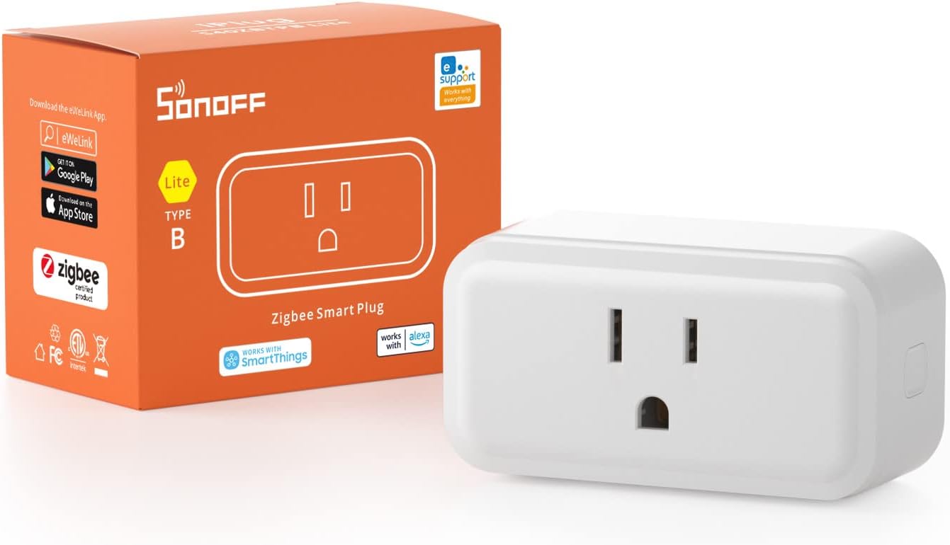 Zigbee Smart Plug with ETL Certified, S40 Lite 15A Outlet, Zigbee Repeater, Works with SmartThings and Amazon Echo Plus, Hub Needed for Amazon Alexa