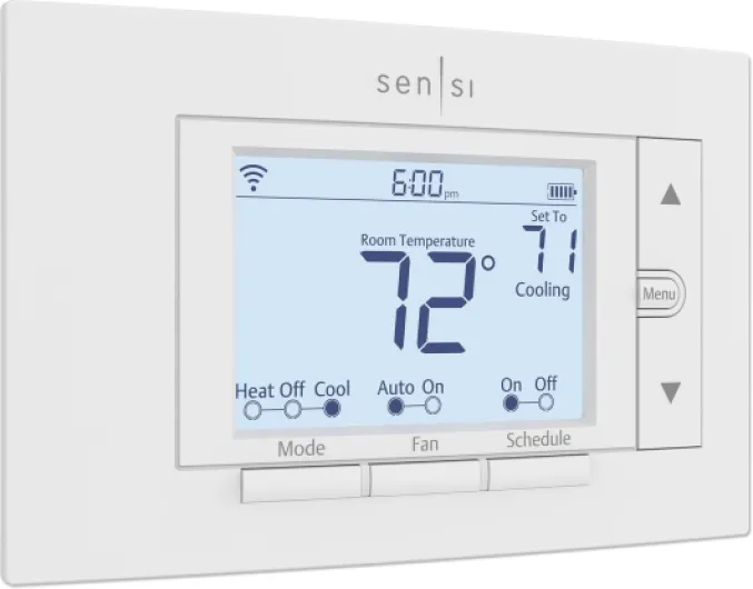 Sensi Smart Thermostat, 100 Years Of Expertise, Wi-Fi, Data Privacy, Programmable, Easy DIY Install, Works With Alexa, Energy Star Certified, Mobile App, ST55 DIY Thermostat