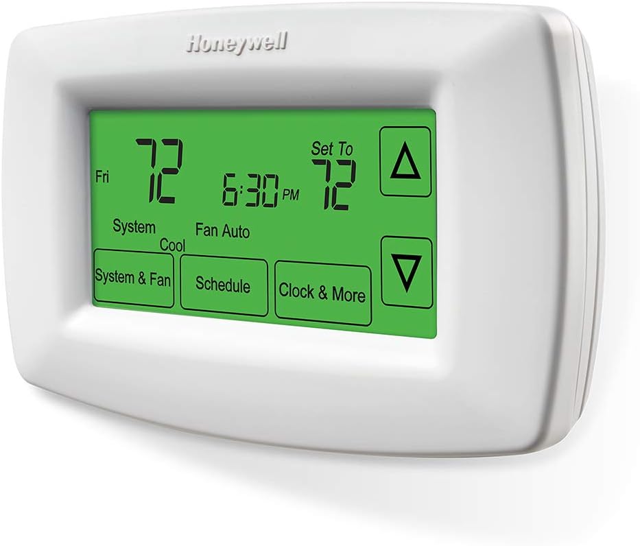 RTH7600D 7-Day Programmable Touchscreen Thermostat, White