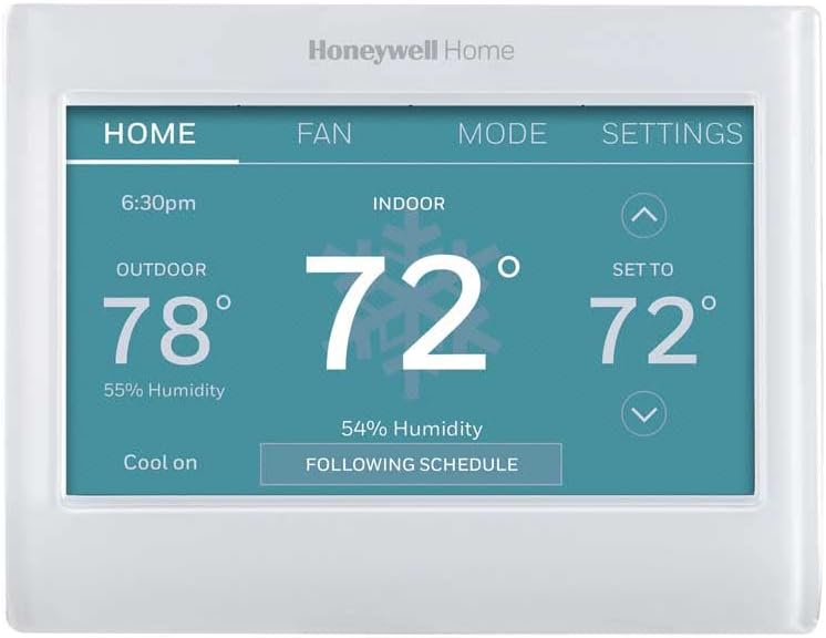 RTH9600WF Smart Color Thermostat ENERGY STAR Wi-Fi Programmable Touchscreen Alexa Ready - C-Wire Required White 1