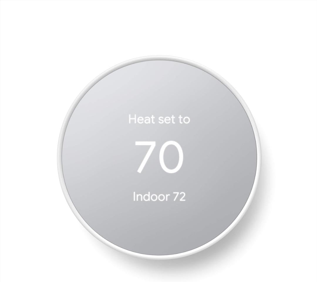 Nest Thermostat - Smart Thermostat for Home - Programmable Wifi Thermostat - Snow