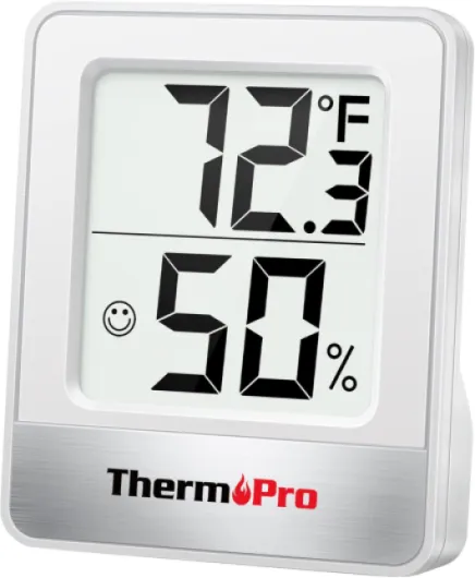 TP49 Digital Hygrometer Indoor Thermometer Humidity Meter Room Thermometer with Temperature and Humidity Monitor Mini Hygrometer Outdoor 1 White Indoor Thermometer