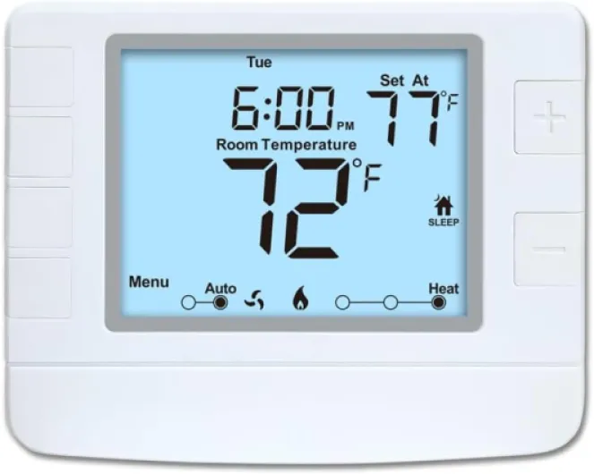 Programmable Thermostat for House, 1 Heat/1 Cool, Extra Large Display, White Backlight