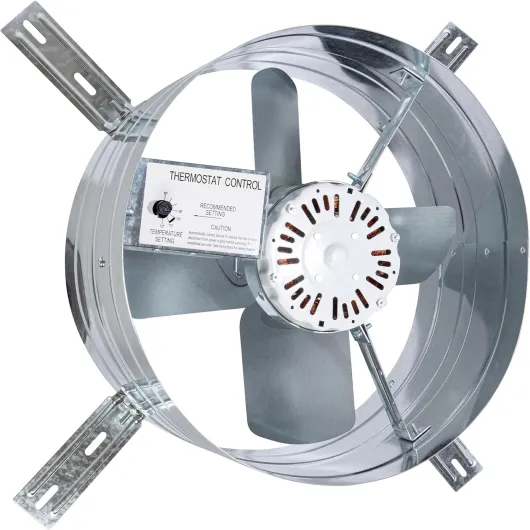 ILG8G14-12T Automatic Gable Mount Attic Ventilator Fan with Adjustable Thermostat, 2.85 Amp, 2339 CFM, Single-Speed - Automatic, 2339 CFM, 3.10 Amp, Single-Speed 2339 CFM (Single Speed)