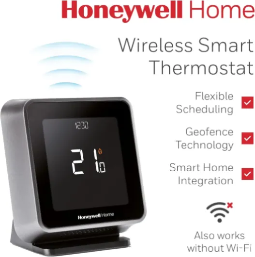 T6R Smart Thermostat works with Apple HomeKit and Amazon Alexa replacement for NEST, TADO, .. - Wireless Black