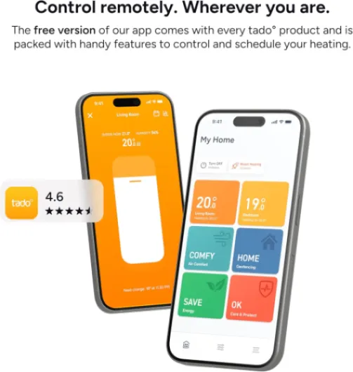 ° Smart Radiator Thermostat X – Trio Pack, Heating Control via App and Smart Speaker (Alexa, Siri, Google Assistant), Save Heating Costs, DIY Installation X 3x Radiator Thermostat Add-on
