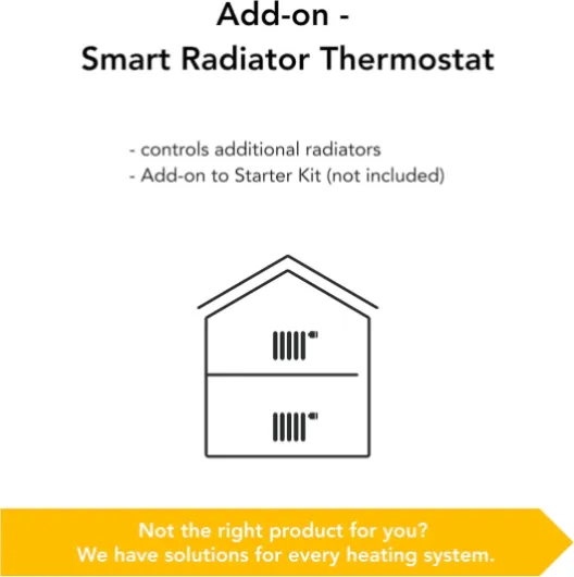 Smart Radiator Thermostat 4-Pack - WiFi Add-On Smart Radiator Valve For Digital Multi Room Control - Easy Installation - Save Heating Costs - Works With Alexa, Apple HomeKit And Google Assistant