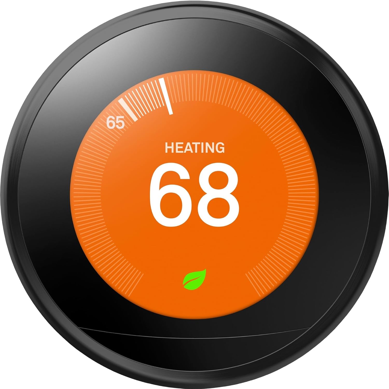 Nest Learning Thermostat 3rd Generation, Black - Smart Thermostat - A Brighter Way To Save Energy, Black Black Single