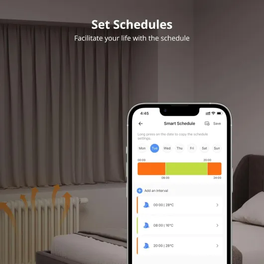 Zigbee Thermostatic Radiator Valve, TRVZB, Add-On Smart Radiator Valve For Smart Home Control, Easy Installation, Save Heating Costs, Works With Alexa, Google Home White