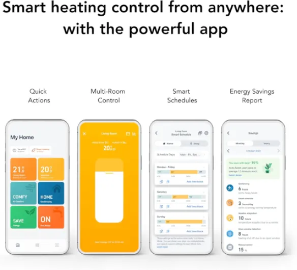 ° Smart Radiator Thermostat X, Temperature Control via App and Smart Speaker (Alexa, Siri, Google Assistant), Save Heating Costs, DIY Installation 49 mm x 67 mm x 67 mm X 1x Add-on Radiator Thermostat